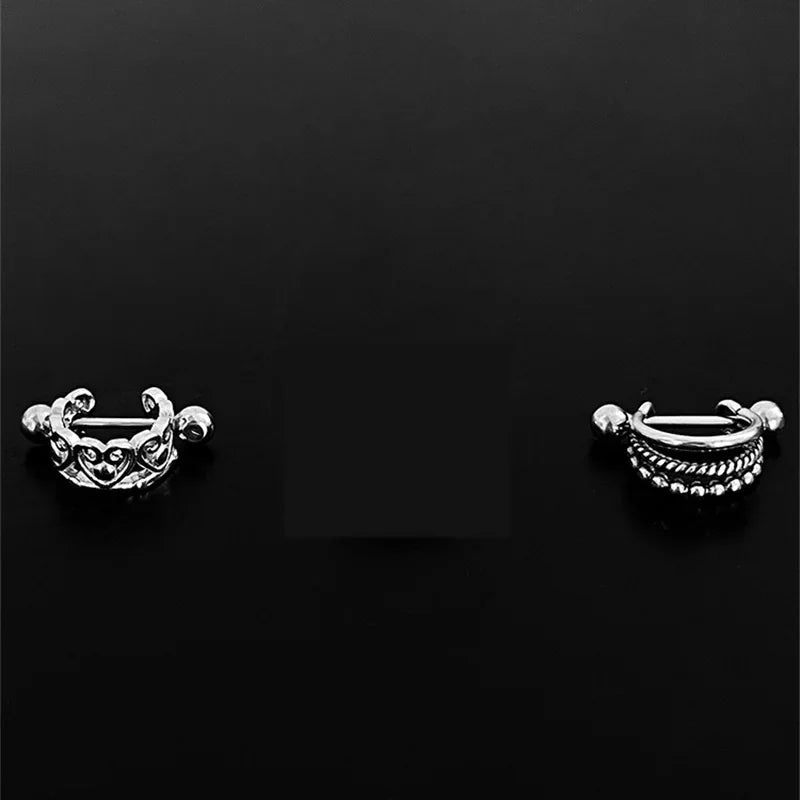 nvxiot Trendy Vintage Hollow Heart Earrings for Women Luxury High-end S925 Silver Needle Studs Sweet Elegant Jewelry Gifts