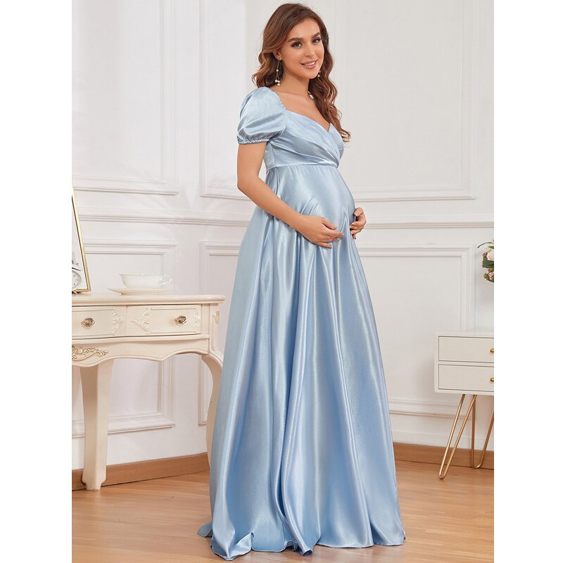 nvxiot Maternity Photography Dress Pregnant Women's High Waist Baby Shower Dress Sexy V-neck Backless Maxi Dress Maternity Gown