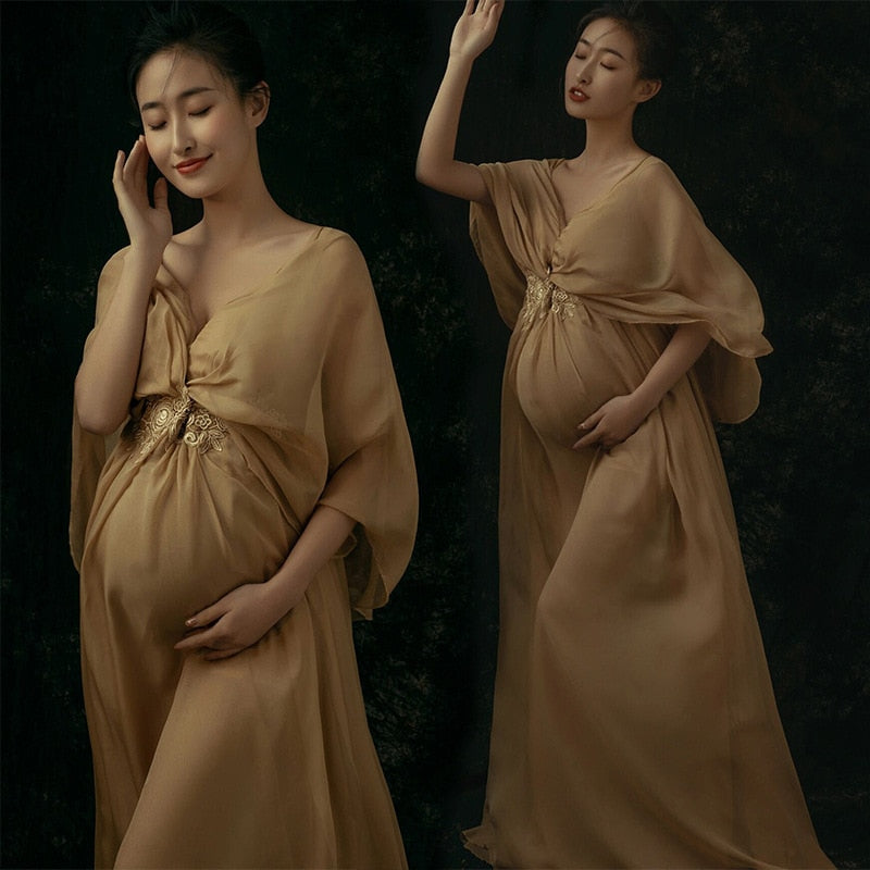 nvxiot New Pure Desire Dress For Pregnant Women Maternity Dresses For Photo Shoot Photography Gown for Women Baby Shower