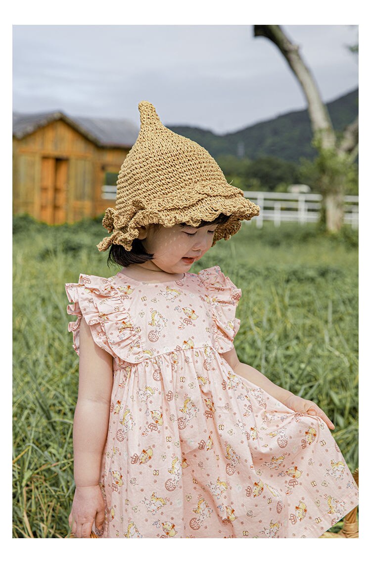 Summer Baby Girls Princess Dress Children Clothes Cotton Short Sleeve Blouse Top+Pants Suits  Kids Party pastoral Floral skirt