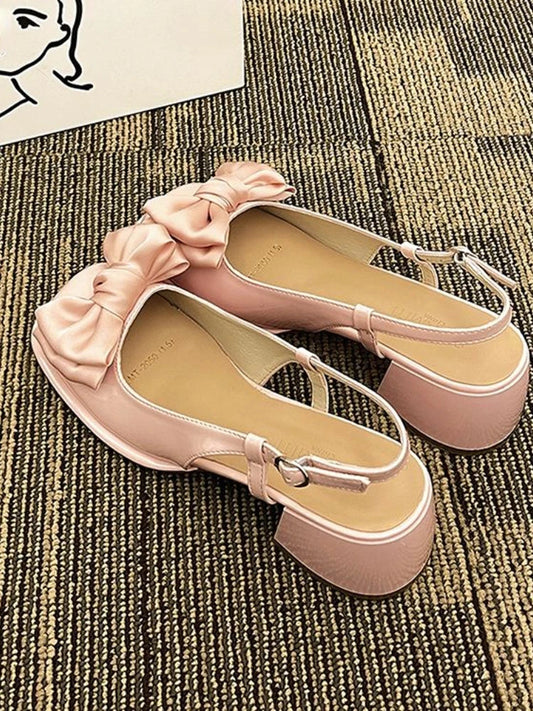 MQTIME  - Kawaii Sweet Shoes Women Japanese Lolita Bow Designr Ankle Strap Shoes Female Pure Color Retro Casual Mary Janes Shoes 2024 New