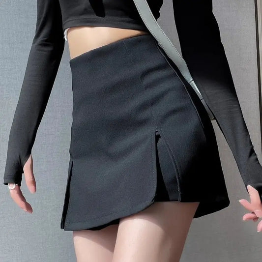 MQTIME  - Black Fashion Ladies Elegant A-line Skirt Summer Slim High Waist Straight Mini Dress 2024 New Young Style Women's Clothing