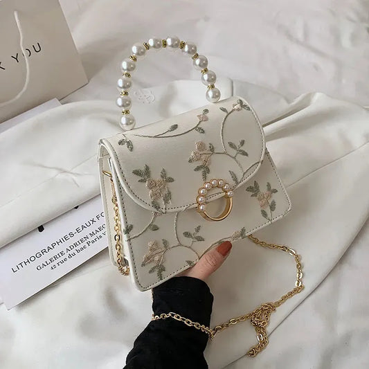 nvxiot NEWEST Shell Beads Bags Fashion Sweet Bag Women's Handbags Lace Wedding Chic Lady Chain Women Shoulder Crossbody Bag