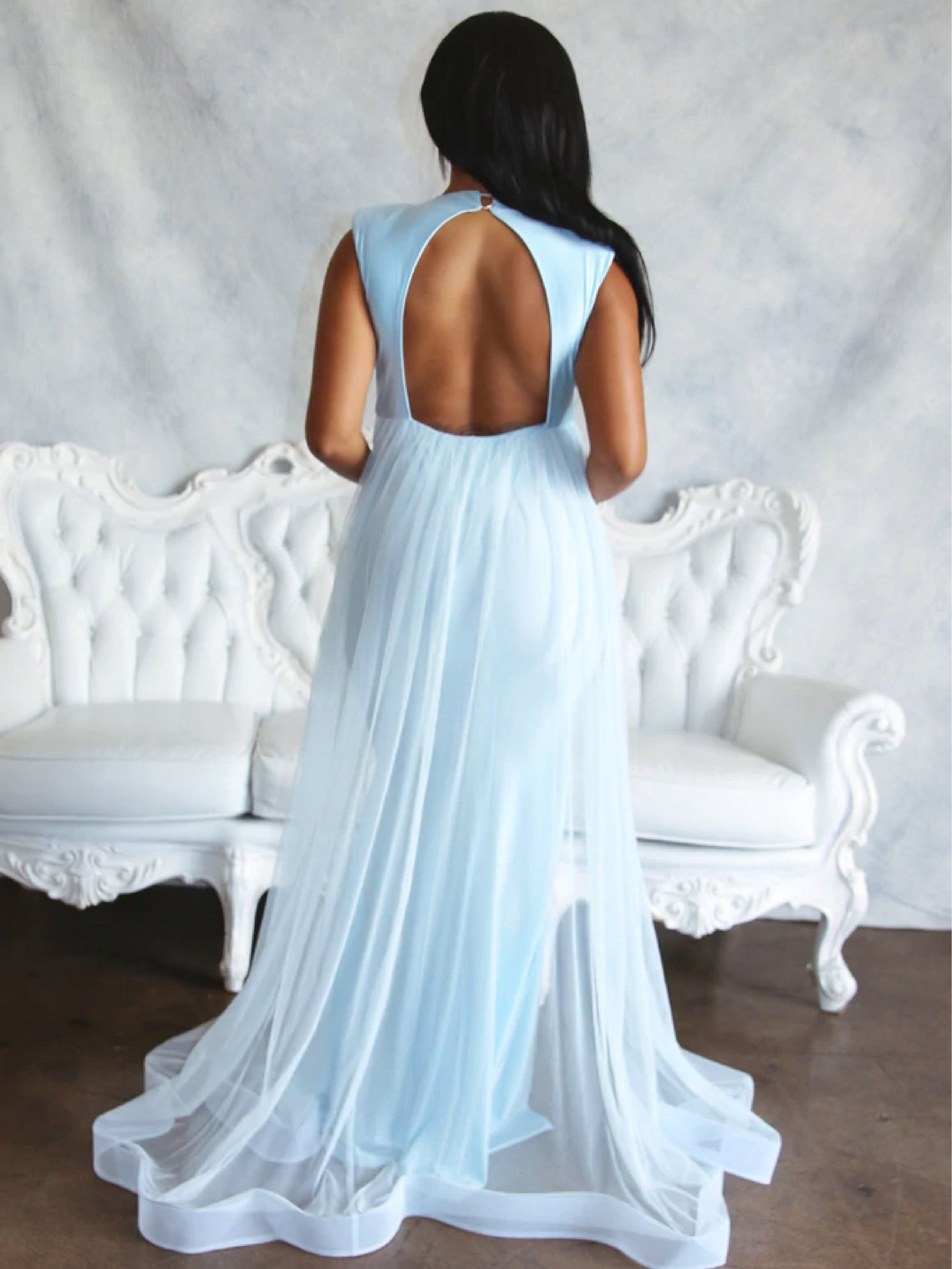 nvxiot Homecoming Dresses Backless Maternity Women Light Blue 2022 Summer Off Shoulder Gown Sexy Prom Engagement Robe Photography Dress