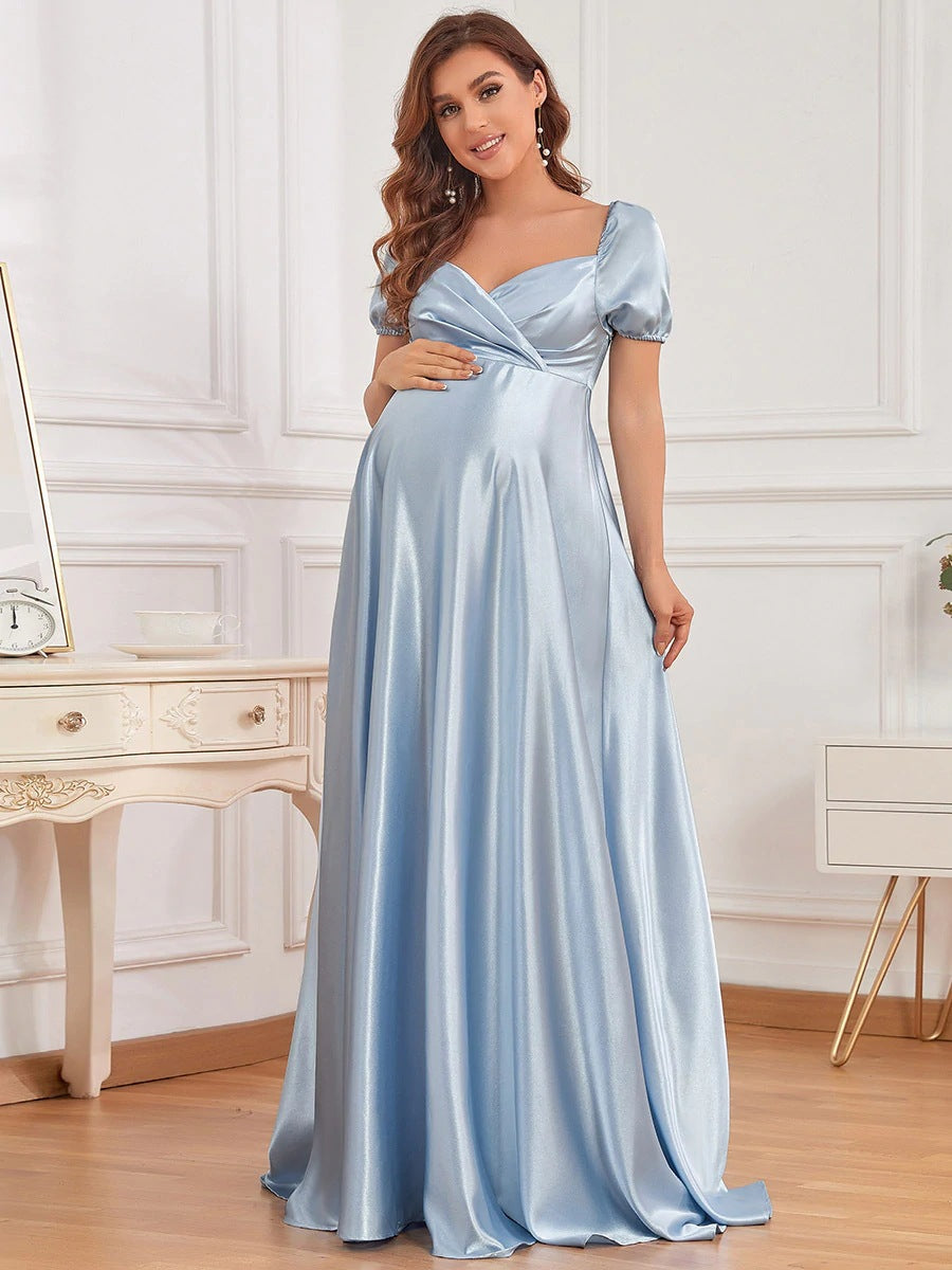 nvxiot Maternity Photography Dress Pregnant Women's High Waist Baby Shower Dress Sexy V-neck Backless Maxi Dress Maternity Gown