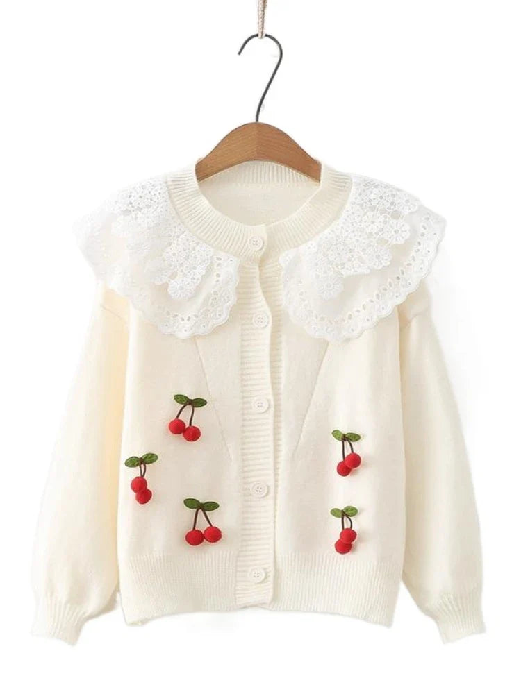 MQTIME  -  Oversized Cardigan Women Knit  Autumn Winter Long Sleeves Sweet Sweaters Jacquard Pockets Casual Chic Kawaii Tops