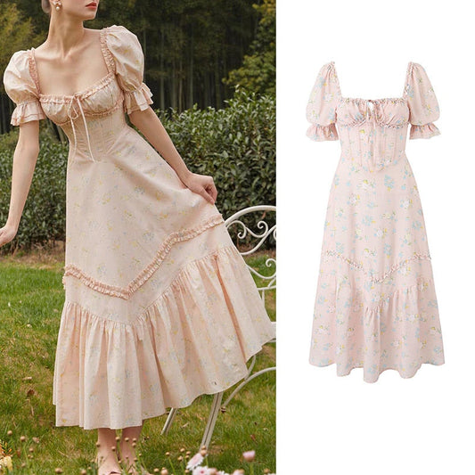 nvxiot Spring And Summer Women Dress Casuals Embroidery Decoration Pleats Design Dress Ladies Dress