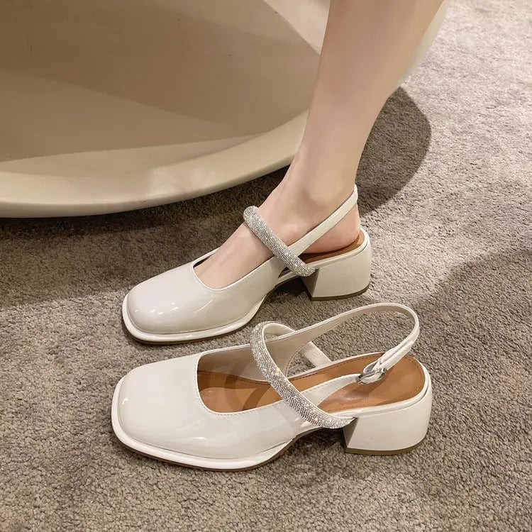 MQTIME  -   New Sandals for Women Ladies Casual Spring Summer Hollow Out Mary Janes Shoes Elegant Ladies Party Pumps Female High Heels