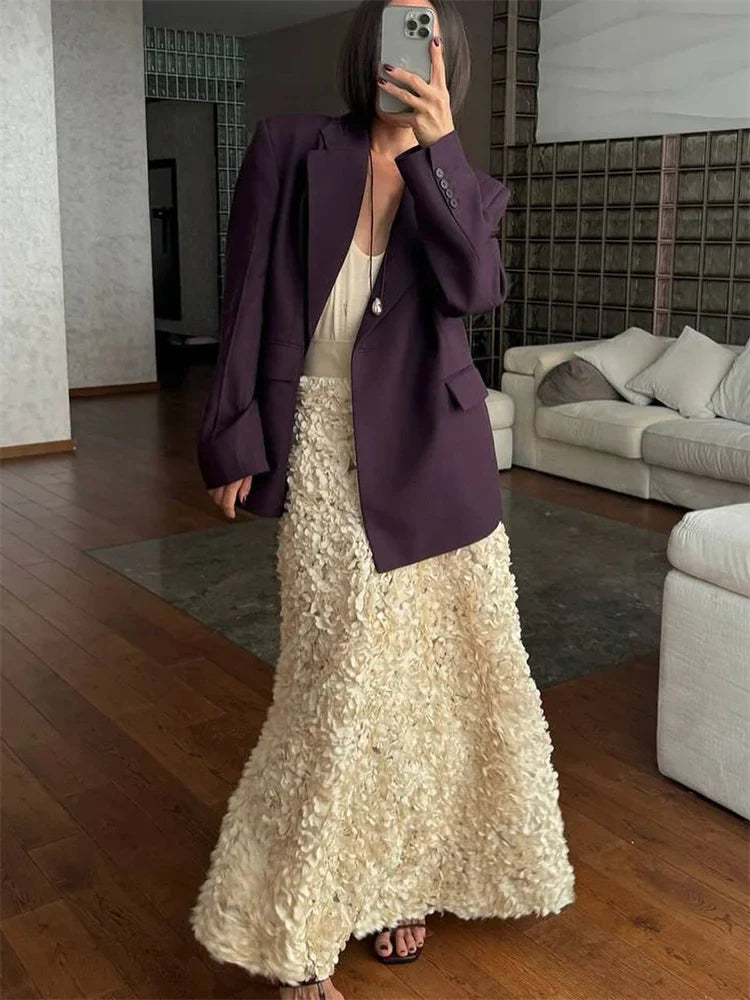 nvxiot  -   Luxury Fashion Women's Maxi Skirt Elegant Party Looks Evening Partywear Gown High Waist Side Split Female Long Skirt 2024