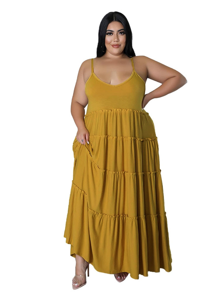 nvxiot Elegant Dresses for Women Plus Size 5xl Ladies Summer Maxi Long Dress Backless Sexy Strap Dresses