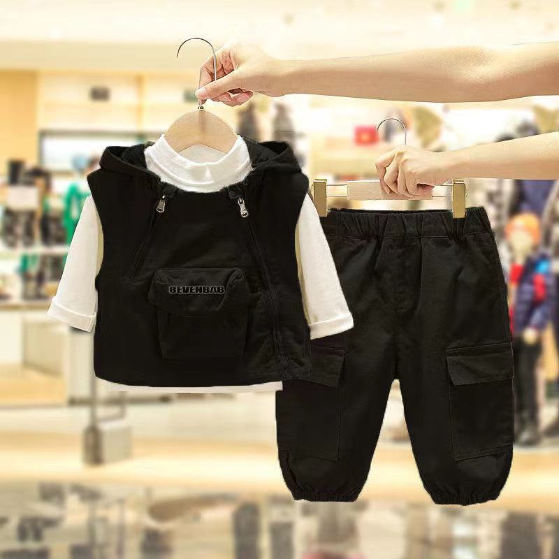 nvxiot toddler Boys Clothes Set Kids Tracksuit Hoodies tops+shirts + Pants Children Clothing Boy outswear 1 2 3 4 6 8 10 Years