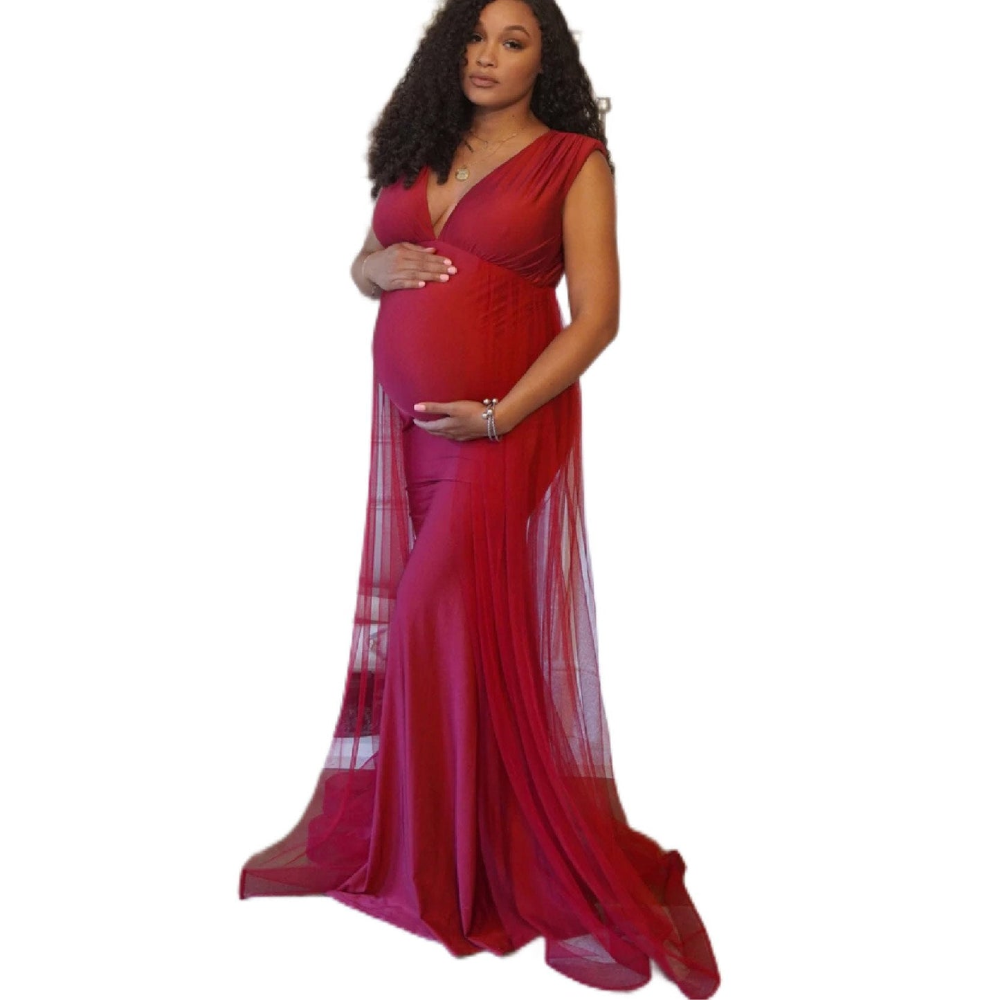 nvxiot Luxury Gown Vestidos De Fiesta Maternity Dress Women Summer Maxi Off Shoulder Gown Sexy Prom Elegant Engagement Robe Dress