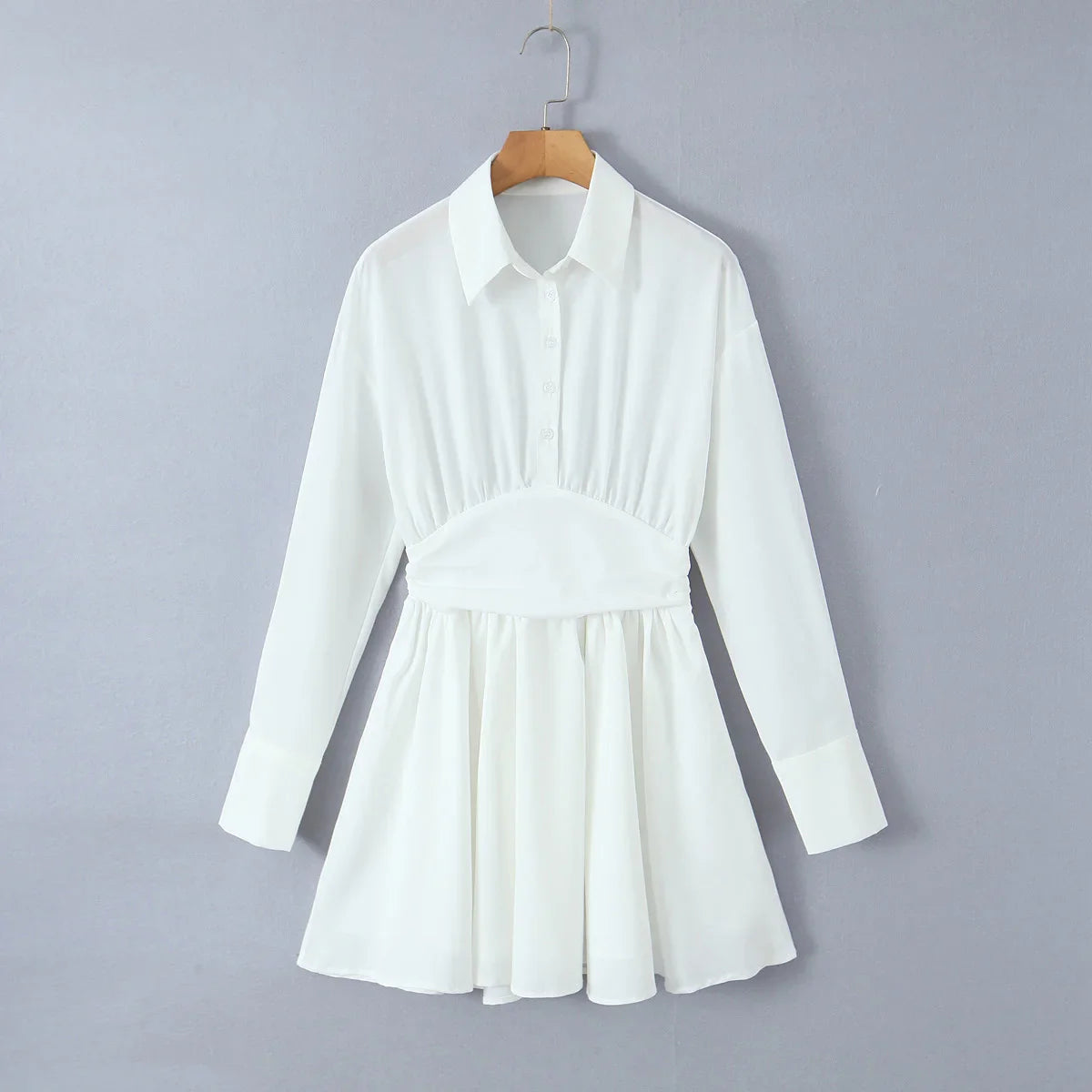 nvxiot Long sleeve shirt dresses for women Summer mini dress elegant white chiffon dress kawaii clothes evening dresses lolita