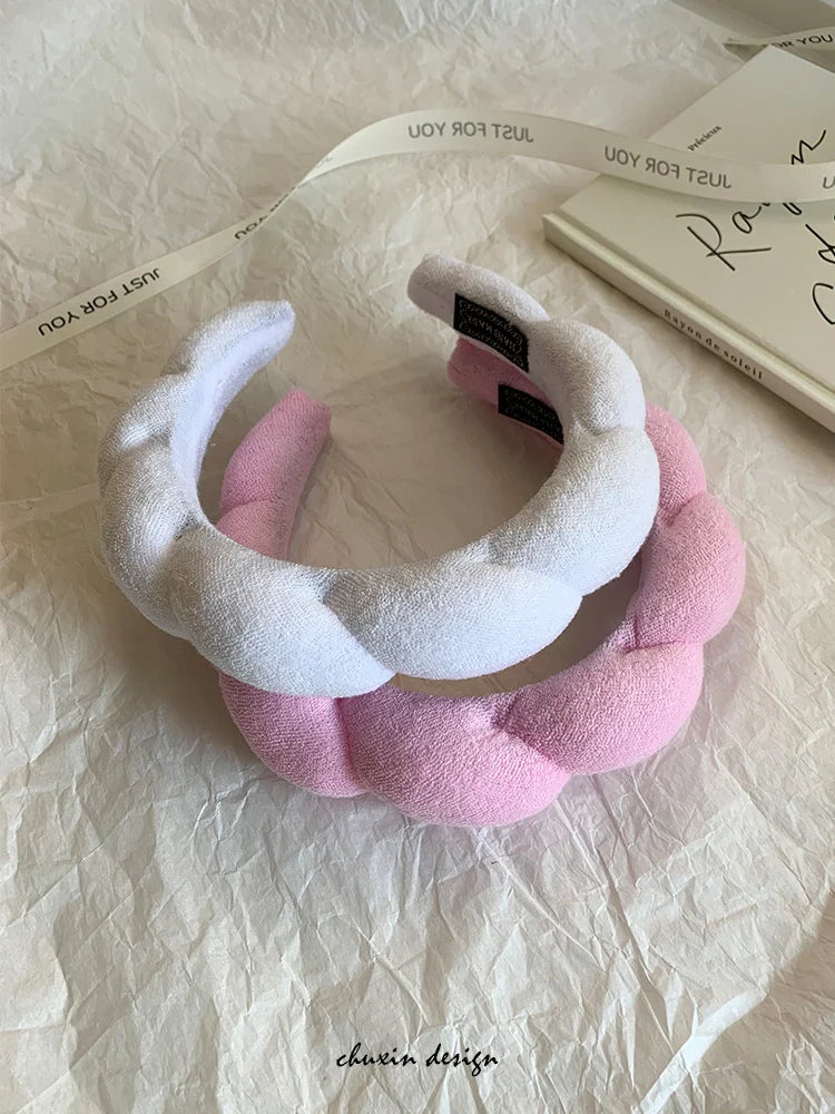 nvxiot Sponge Co Spa Makeup Bubble Terry Cloth Headband Versed Puffy Retro Hair Bands Soft Hairband Headwear