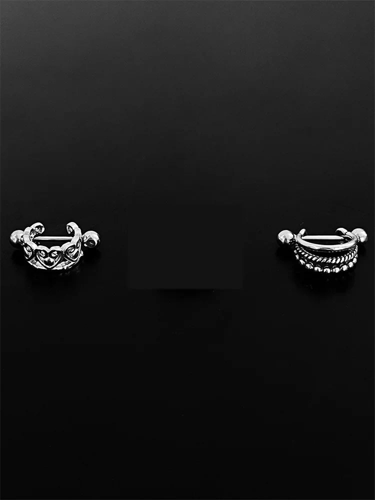 nvxiot Trendy Vintage Hollow Heart Earrings for Women Luxury High-end S925 Silver Needle Studs Sweet Elegant Jewelry Gifts