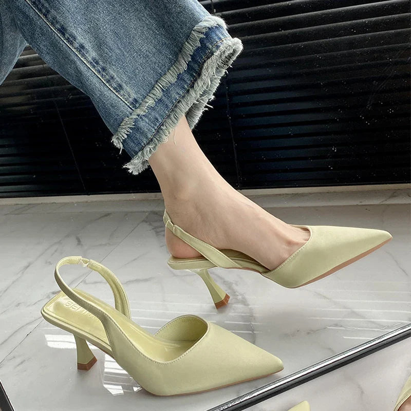 nvxiot Wholesale Ladies Plus Size Summer Mules Slipper Sandals Big Size Toe Gold Patent Leather Women High Heels Sandal Party Shoes