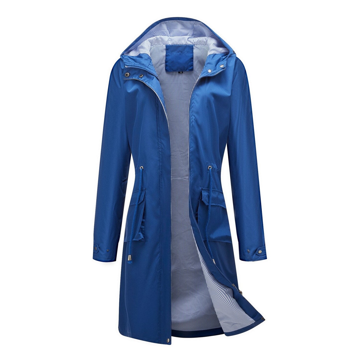 nvxiot New Spring and Autumn Waterproof Long Trench Coats Fashion Loose Thin Coat Women Zipper Long-sleeved Hooded Jacket Cappotti