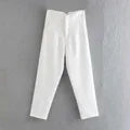 nvxiot  - 2024 New Chic Fashion Woman Pants Office Wear Pants for Women Vintage High Waist Zipper Fly Female Ankle Trousers Mujer Gothic