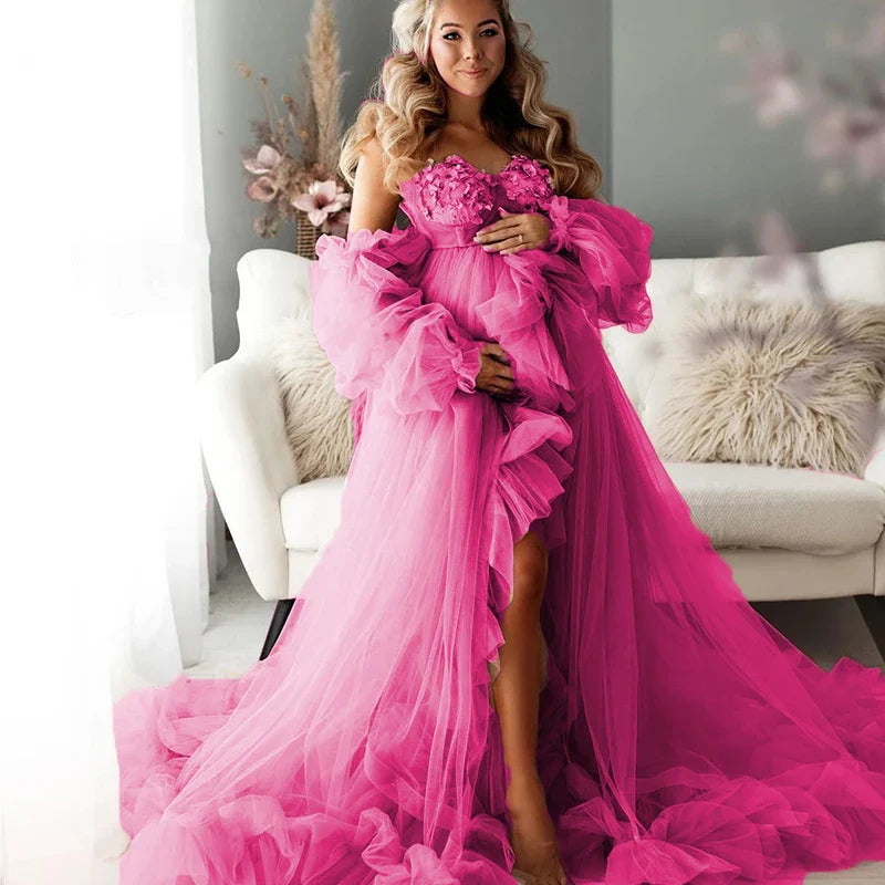 nvxiot  -  Dust Pink Prom Dresses maternity dresses photoshootr baby shower dresses for pregnant woman