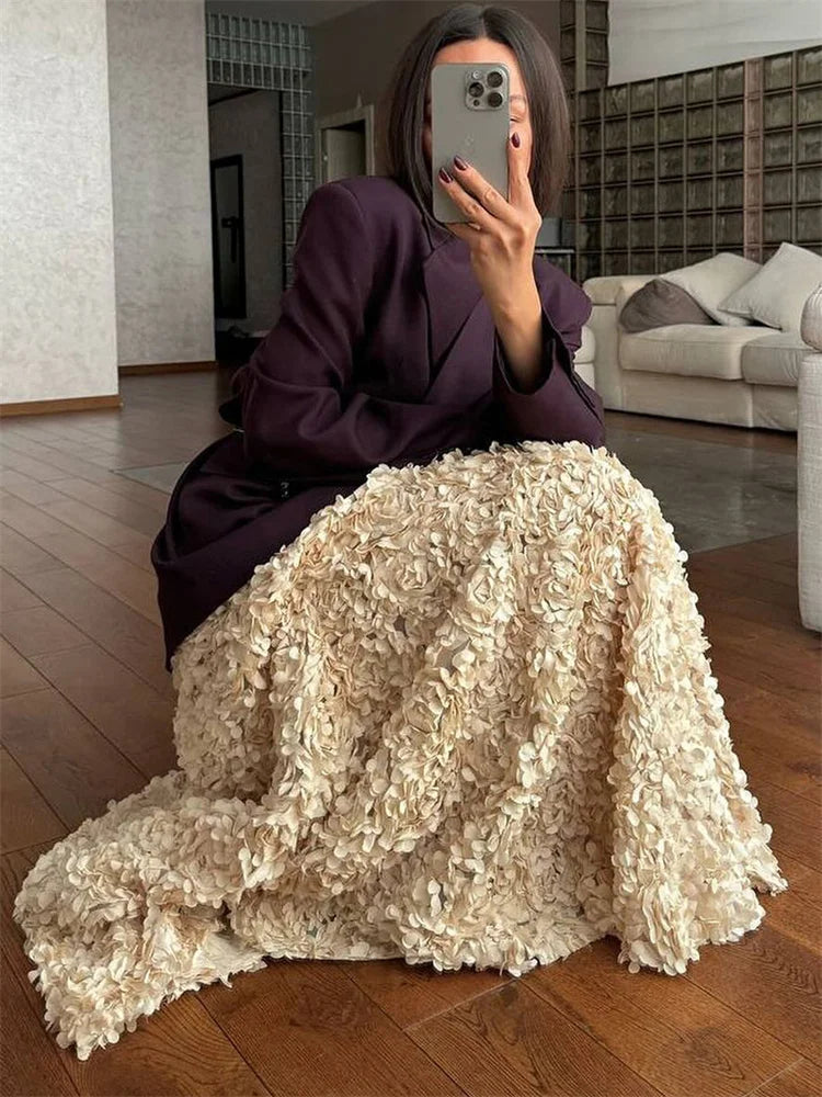 nvxiot  -   Luxury Fashion Women's Maxi Skirt Elegant Party Looks Evening Partywear Gown High Waist Side Split Female Long Skirt 2024