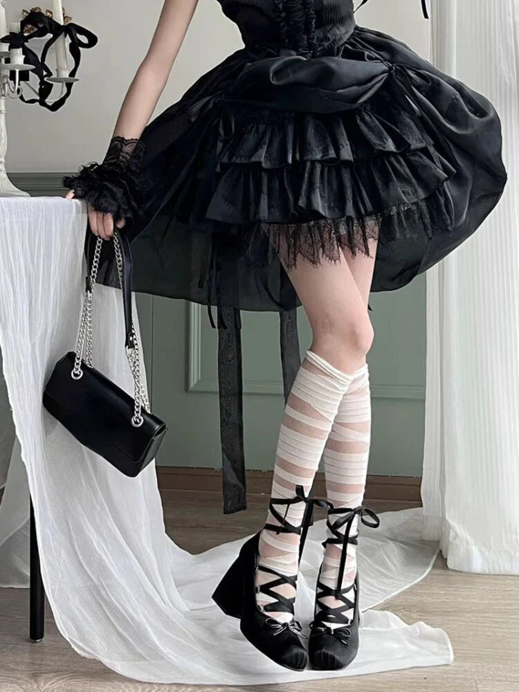 nvxiot Silk Square Toe Women High Heel Shoes Sexy Lace Up Fashion Women Pumps Lolita Kawaii Sweet Shoes Elegant Design