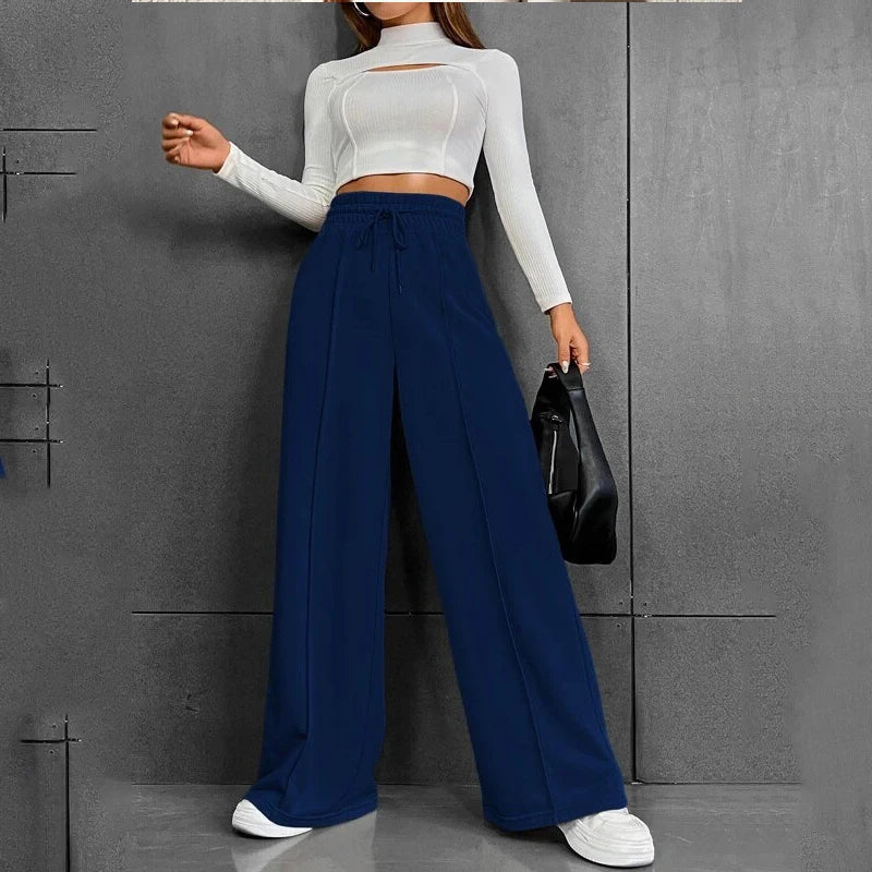 nvxiot Sports pants women autumn  new straight leg loose trousers wide leg pants women's outdoor dance elasticity casual pants