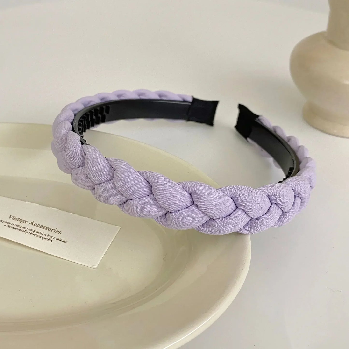 nvxiot New Purple Wide Headbands Solid Color Folds Pattern Hair Hoop Headbands Designer Hair Hoop Hair Accessories for Women