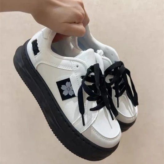 nvxiot  Women Shoes Casual Sneakers Flat Tennis Female Kawaii White Vulcanize Korean Footwear