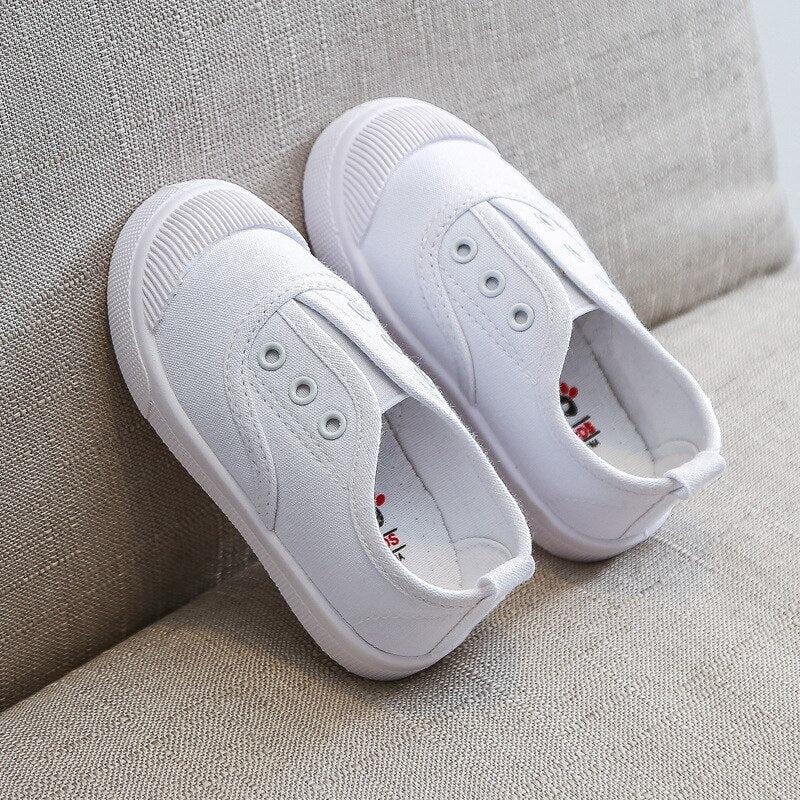 2020 Candy Color Kids Shoes For Girl Children Canvas Shoes White Sneakers Comfortable Boys Flat School Shoes