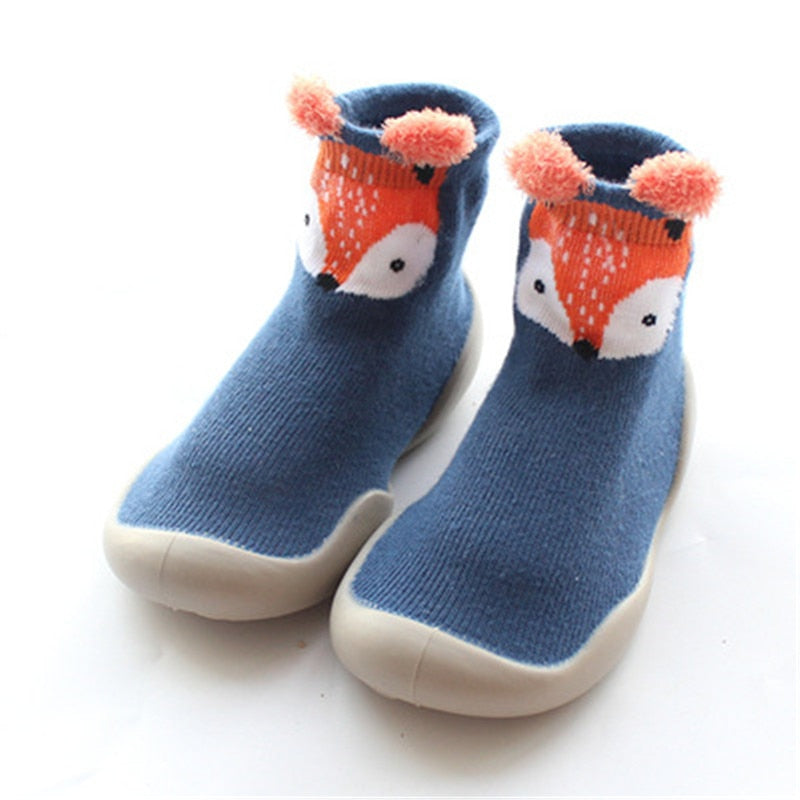 Toddler Baby Knitted Leopard Floor Socks Shoes with Rubber Soles Infant Anti-slip Indoor Socks Newborn Spring Summer Autumn