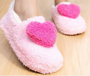 Retail!!! Lovely Ladies Home Floor Soft Women indoor Slippers Outsole Cotton-Padded Shoes Female Cashmere Warm Casual Shoes