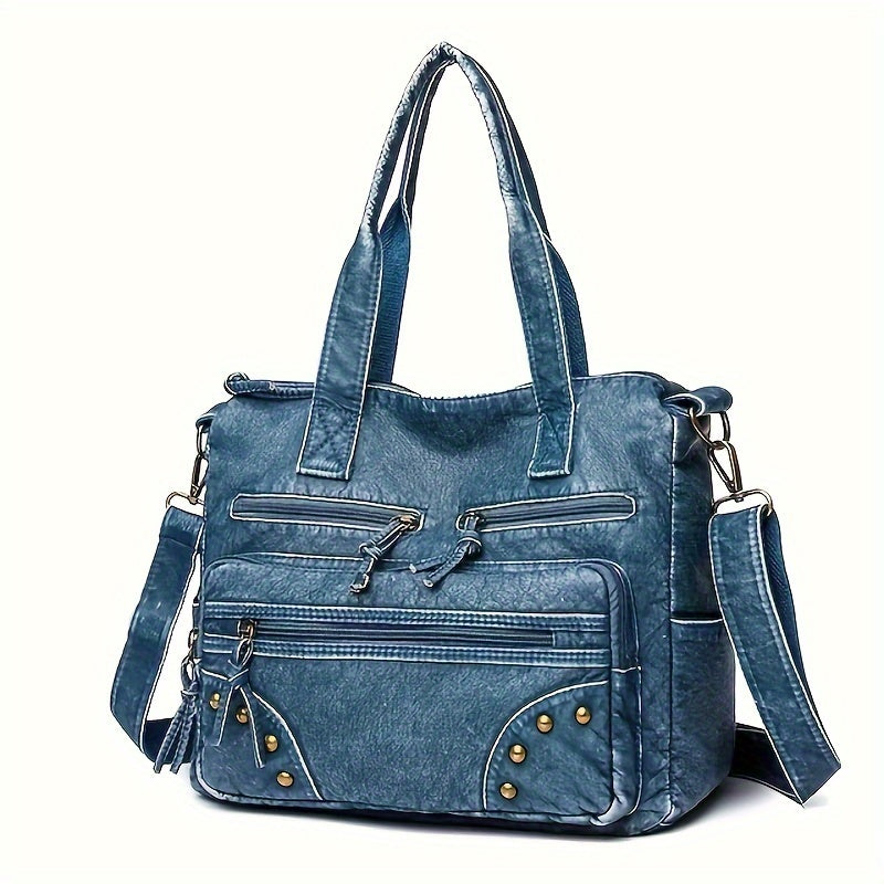 Women's Crossbody Bag Shoulder Bag Crossbody Bag Shoulder Bag PU Leather Outdoor Daily Zipper Lightweight Durable Solid Color Blue