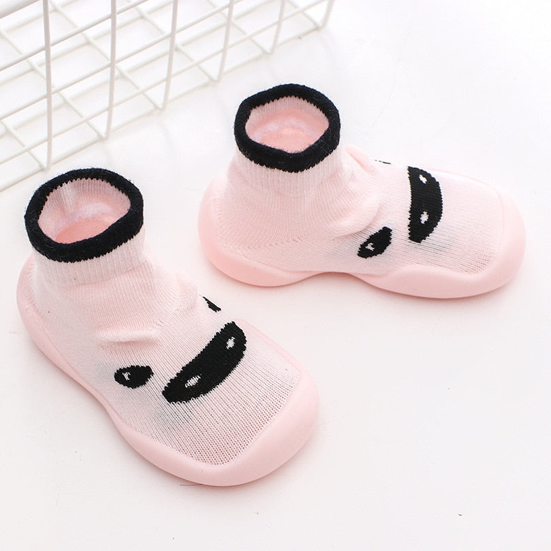 Toddler Baby Knitted Leopard Floor Socks Shoes with Rubber Soles Infant Anti-slip Indoor Socks Newborn Spring Summer Autumn