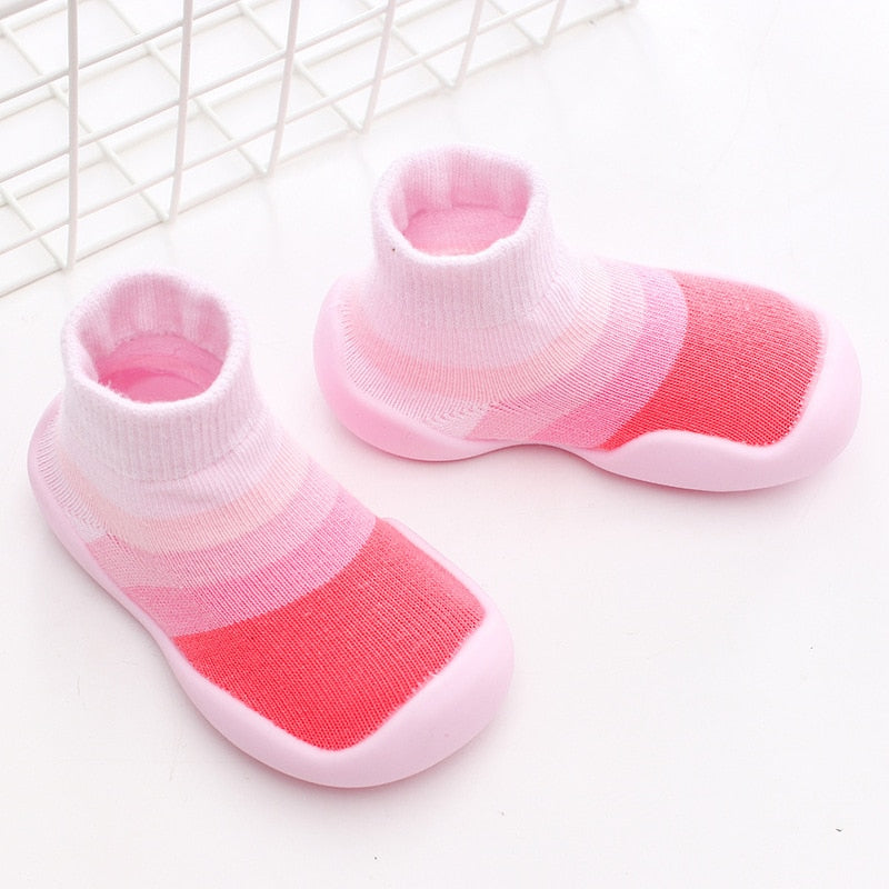 Toddler Baby Knitted Leopard Floor Socks Shoes with Rubber Soles Infant Anti-slip Indoor Socks Newborn Spring Summer Autumn