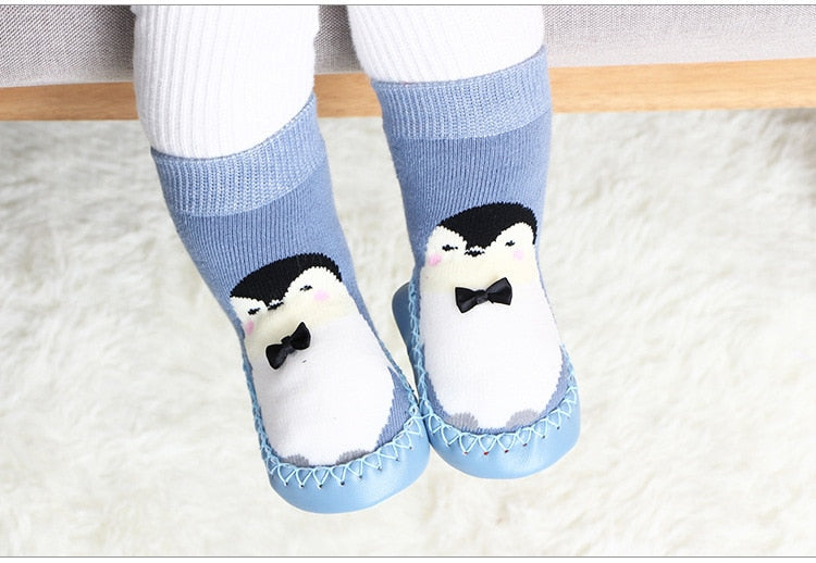 Toddler Indoor Sock Shoes Newborn Baby Socks Winter Thick Terry Cotton Baby Girl Sock with Rubber Soles Infant Animal Funny Sock