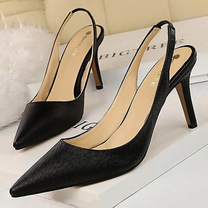 BIGTREE Shoes Sexy Kitten Heels Women Pumps Occupation Office Shoes High Heels Shoes Lady Party Shoes Women Heels Sandals 43