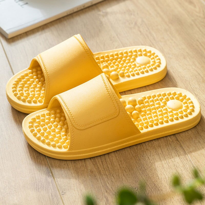 Non-slip Massage Slippers Women Indoor Slides PVC Home Slippers for Bathing Men Massage House Shoes Non-slip Sandals Bathroom