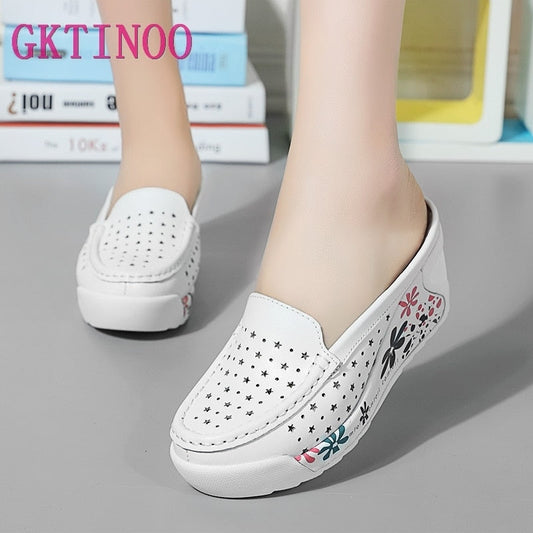 GKTINOO Summer Woman Shoes Platform Slippers Wedges Flip Flops Women High Heel Slippers For Women Casual Sandals Female Shoes