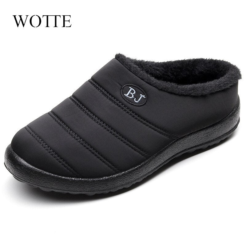 Fashion Winter Warm Women Fur Slippers Slip On House Shoes Comfortable Memory Foam Boys Girls Couples Home Indoor Footwear