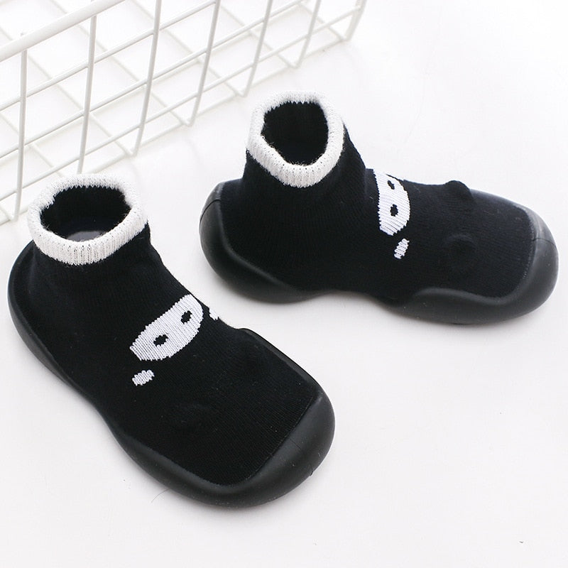 Toddler Baby Knitted Leopard Floor Socks Shoes with Rubber Soles Infant Anti-slip Indoor Socks Newborn Spring Summer Autumn