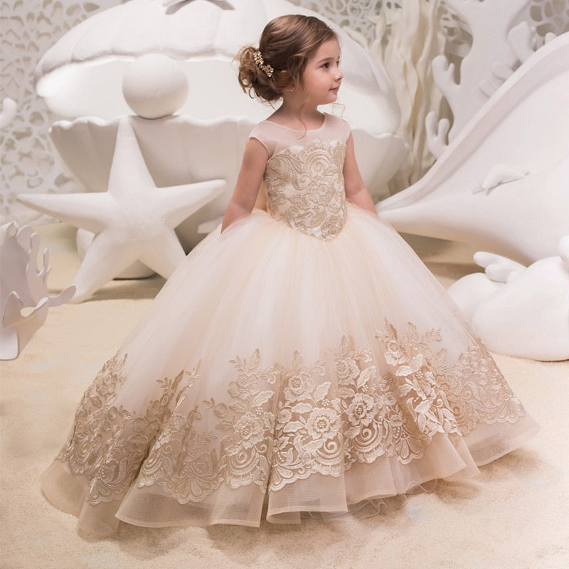 nvxiot Teen Girls Dresses for Party Wedding Ball Gown Princess Bridesmaid Costume Dresses for Kids Clothes Girl Children's Dresses