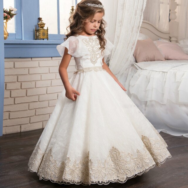 nvxiot Teen Girls Dresses for Party Wedding Ball Gown Princess Bridesmaid Costume Dresses for Kids Clothes Girl Children's Dresses