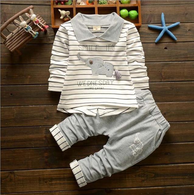 nvxiot New Spring Autumn Boys Clothing Sets Kids Sports Suit Children Tracksuit Boys T-shirt Pant Baby Cartoon Casual Clothes