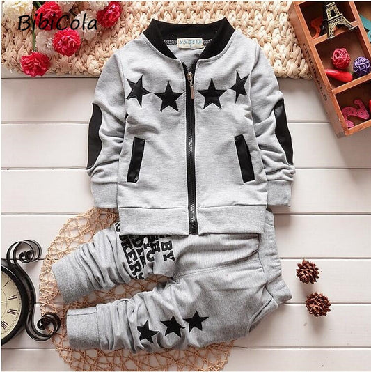 nvxiot New Spring Autumn Boys Clothing Sets Kids Sports Suit Children Tracksuit Boys T-shirt Pant Baby Cartoon Casual Clothes