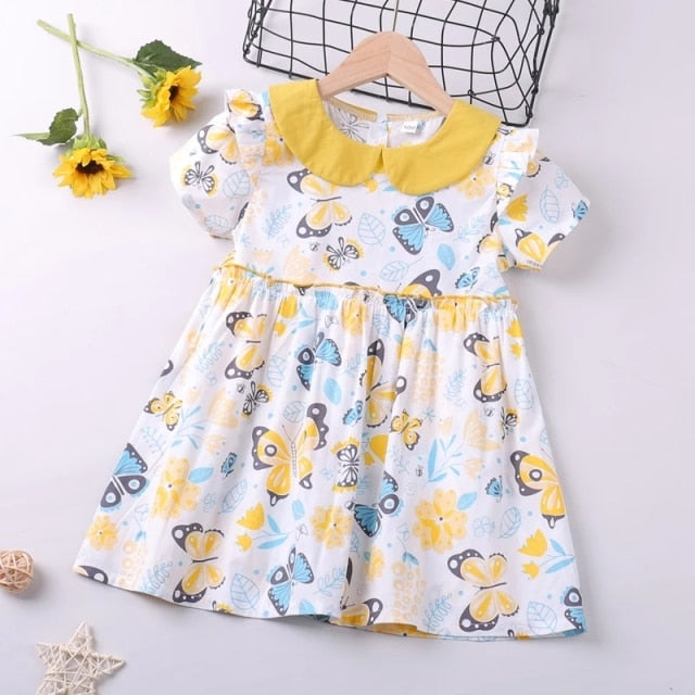 nvxiot Summer Girl Dresses Soild Dresses Princess Girls Clothes Party Children Clothing Toddler Baby Kids Dresses