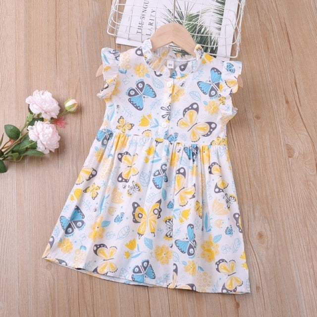 nvxiot Summer Girl Dresses Soild Dresses Princess Girls Clothes Party Children Clothing Toddler Baby Kids Dresses