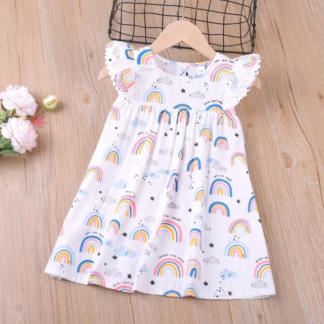 nvxiot Summer Girl Dresses Soild Dresses Princess Girls Clothes Party Children Clothing Toddler Baby Kids Dresses