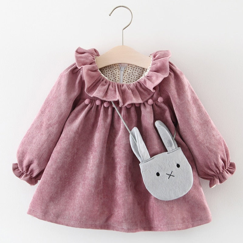 Melario Newborn Baby Girl Dress Spring Princess Dresses For Kids Dress Cartoon Baby Dress With Bag Infant Clothing Toddler Dress