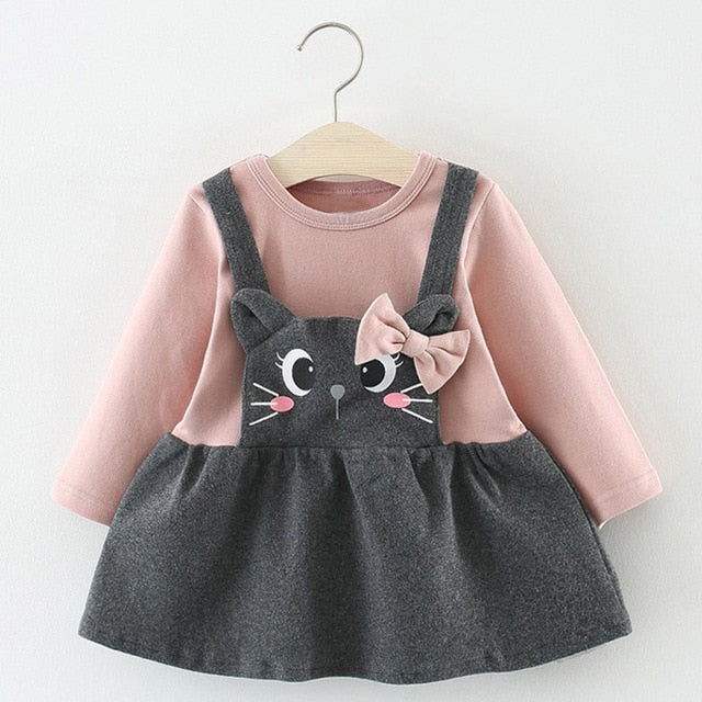 Melario Newborn Baby Girl Dress Spring Princess Dresses For Kids Dress Cartoon Baby Dress With Bag Infant Clothing Toddler Dress