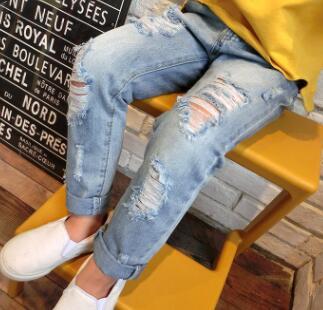 nvxiot Spring Fall Children Girl Jeans Elegnat Floral Denim Kids Girl Bell-bottomed Pants Little Girl Casual Clothes Kids Baby Costume